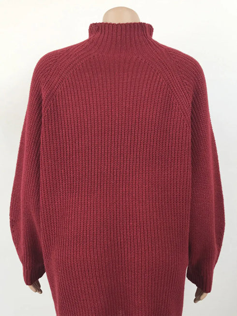 'Indira' Dropped Shoulder Sweater Dress - Celes Fashion